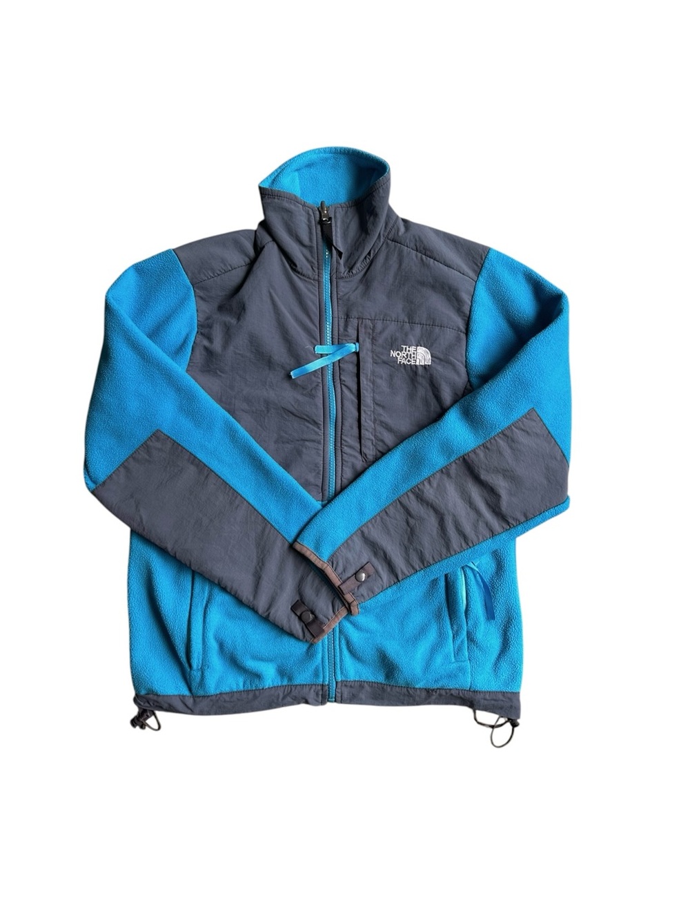 The North Face Denali Blue and Gray Zip Up Jacket
